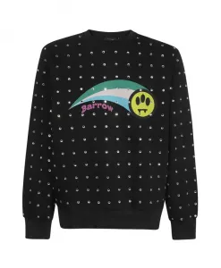 Хлопковая толстовка со стразами Barrow, черный