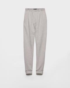 Джоггеры из хлопкового флиса Prada, серый