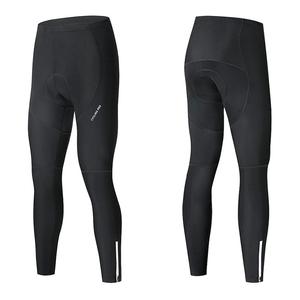 Тайтсы для велоспорта унисекс ROGTYO утепленные на весну и осень, черный
