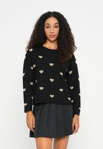 Джемпер JDY JDYPRIME LIFE HEART, Black/Gold-Coloured/Black