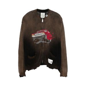 Кардиган Maison Mihara Yasuhiro Car Jacquard Knit Cardigan, Black