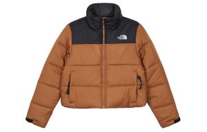 Пуховик женский коричневый черный THE NORTH FACE
