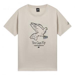 Футболка New Balance Naijel Tee 'Beige', бежевый