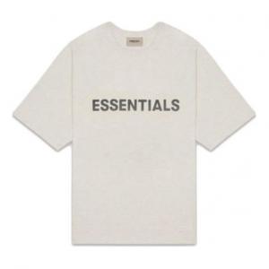 Футболка Fear of God Essentials SS20 3D Silicon Applique Boxy T-Shirt Oatmeal, бежевый