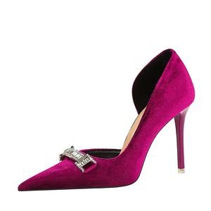 QITUMAUL Стройные каблуки на высоком каблуке женские фиолетовые, цвет Purple[Heel Height 10.5cm]