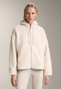 Флисовая куртка OYSHO FAUX-SHEARLING HOODED, White