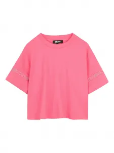 Футболка с логотипом Dkny Kids, розовый
