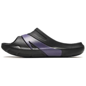 C37 серии тихие устойчивые к истиранию слайды-тапочки Women's Black Purple ANTA, черный/Twiсветло-фиолетовый серый