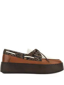 Кожаные броги Hogan, коричневый