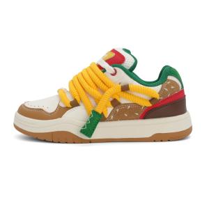 Кроссовки для скейтборда унисекс низкие красный зеленый Ohjc