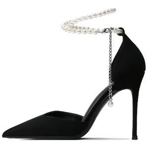 Crelinkxlat Женские черные туфли на высоком каблуке