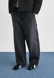 Джинсы плотника brandon с двойными коленями Carhartt Wip, Black Grind Washed