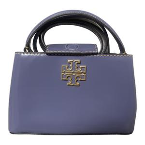 TORY BURCH Кожаная наплечная сумка Бриттен через плечевая сумка маленькая женская фиолетовая