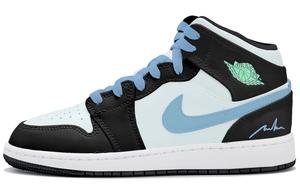 Баскетбольные кроссовки Air 1 Vintage женские с высоким верхом, черный/синий Jordan