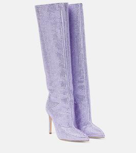 Сапоги до колена, украшенные падубом Paris Texas, Light Amethyst