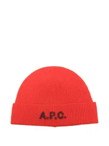 Шапка с логотипом A.P.C., красный