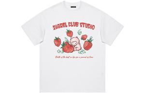 Футболка Unisex Crew Neck Moderate Heavyweight ZIAREL, белый[strawberry lamb]
