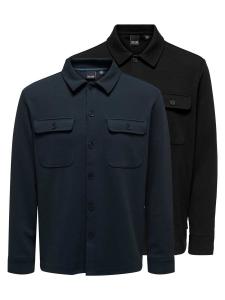 Only & Sons Рубашка на пуговицах 'Newkodyl' обычного кроя в крапчатом черном цвете