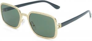 Солнцезащитные очки в стиле ретро, ​​маленькие квадратные, для женщин и мужчин, винтажная прямоугольная оправа с заклепками, модные солнцезащитные очки с защитой от УФ-излучения UV400 Melrose, Green