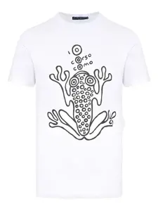 Футболка с принтом лягушки 10 CORSO COMO, белый