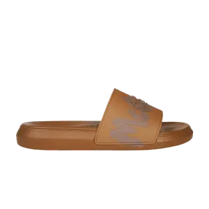 Шлепанцы Alexander McQueen Rubber Pool Slide 'Graffiti - Brown', коричневый