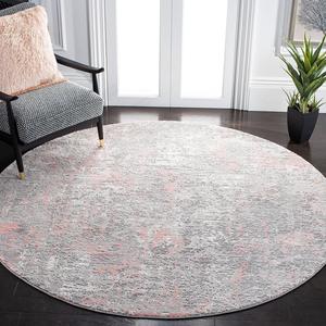 Ковер SAFAVIEH, 153 x 153 см, Meadow Collection GreyPink MDW583H современный абстрактный без ворса для прихожей гостиной спальни кухни