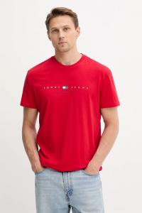 Хлопковая футболка Tommy Jeans, красный