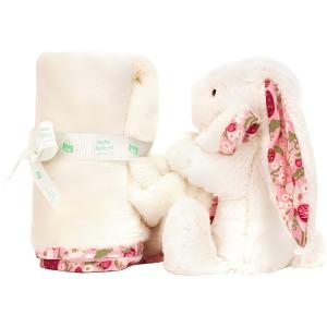 JELLYCAT Bunny Floral Fabric Ivory Comfort Towel White Rei Doll Products