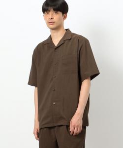 Функциональная рубашка с открытым воротником, имитирующая лен Comme Ca Ism, цвет Mocha Brown