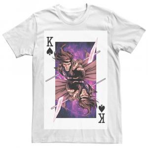Мужская футболка Marvel X-Men Gambit King Card Licensed Character, белый
