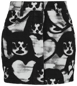 Джинсовая юбка Givenchy x Chito Grafitti, белый