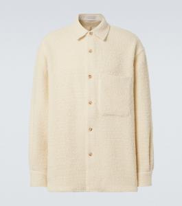 Верхняя рубашка из шерсти и хлопка King & Tuckfield, Cream Boucle