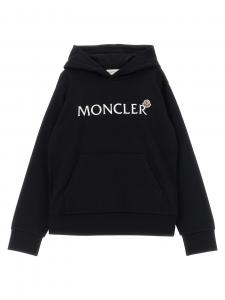 Худи с логотипом Moncler Enfant, черный