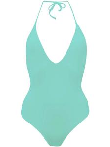 Женский слитный купальник Nina Halter Strap в цвете Aqua Sea Onia