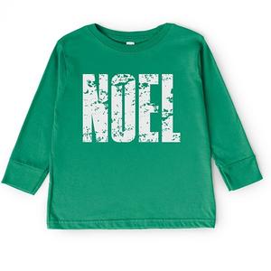 Футболка с длинным рукавом Noel block distressed для малышей The Juniper Shop, Kelly