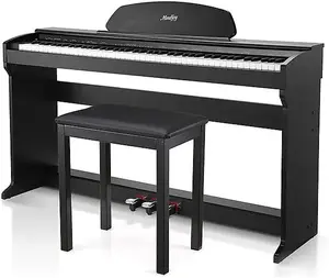Цифровое пианино с 88 полувзвешенными клавишами, мебельной подставкой и стулом для пианино, тройные педали Donner/Moukey