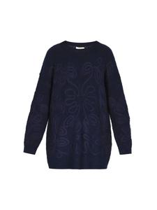 Женский свитер темно-синего цвета usha FESTIVAL