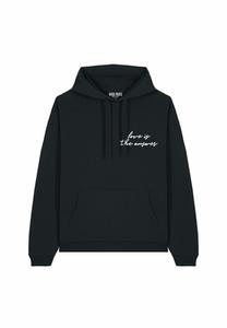 Толстовка LOVE IS THE ANSWER EMBROIDERY UNISEX OVERSIZE - Hoodie Mira Paris, черный