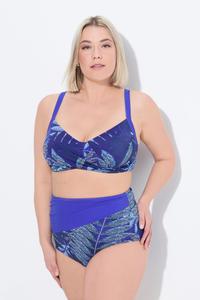 ULLA POPKEN Женский бикини с рисунком папоротника, мягкие чашечки, драпированные