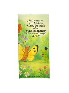 Mr. & Mrs. Panda Пляжное полотенце с изображением гусеницы и бабочки и надписью белого цвета