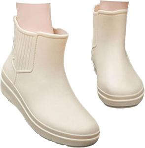 Женские модные резиновые ботинки Chelsea, водонепроницаемые, ботильоны для женщин с ортопедической поддержкой Jyswoshoe, белый