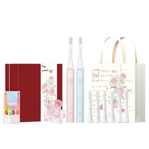 Mi T100 электрическая зубная щетка парный лимитированный набор, ультратонкие мягкие щетинки, звуковая вибрация, водонепроницаемость IPX7, T100 Xiaomi