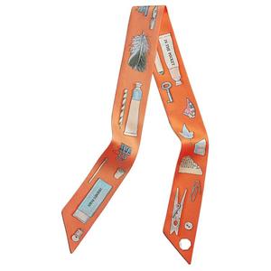 Шелковый шарф Mulberry для женщин Многоцветный HERMES