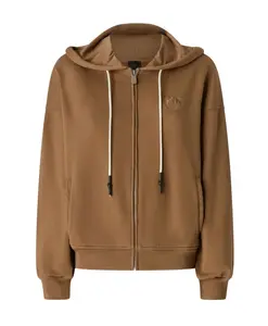 Пуловер из коричневого шелка и нейлона Pinko, коричневый