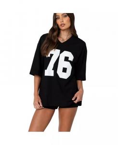 Женская футболка оверсайз 76 Edikted, черный