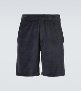 Бермуды из муранского хлопка и шелкового велюра Loro Piana, Shadowed Sky