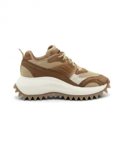 Беговые кроссовки D22 на шнуровке, коньячно-коричневого цвета, из нубука, кожи, сетки и замши. Vic Matiã, коричневый