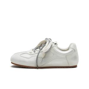 MASOOMAKE Немецкие армейские кеды легкие низкие повседневные женские жемчужно-белые, цвет Pearl White