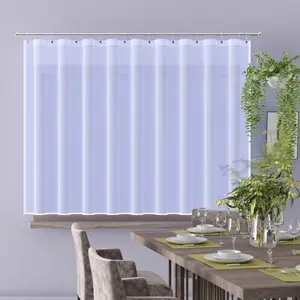 Штора готовая с подгибом 300х150 см белая Wisan