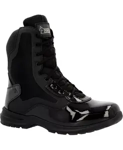 Мужские ботинки Public Service Cadet 8" Black со шнуровкой и боковой молнией ROCKY, черный